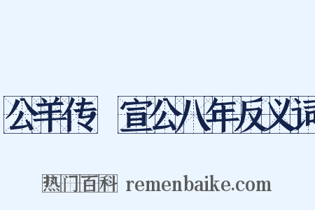 公羊传·宣公八年反义词是什么意思的图片